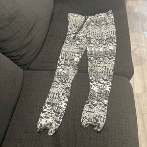 Iris Black and White Patterned Joggers